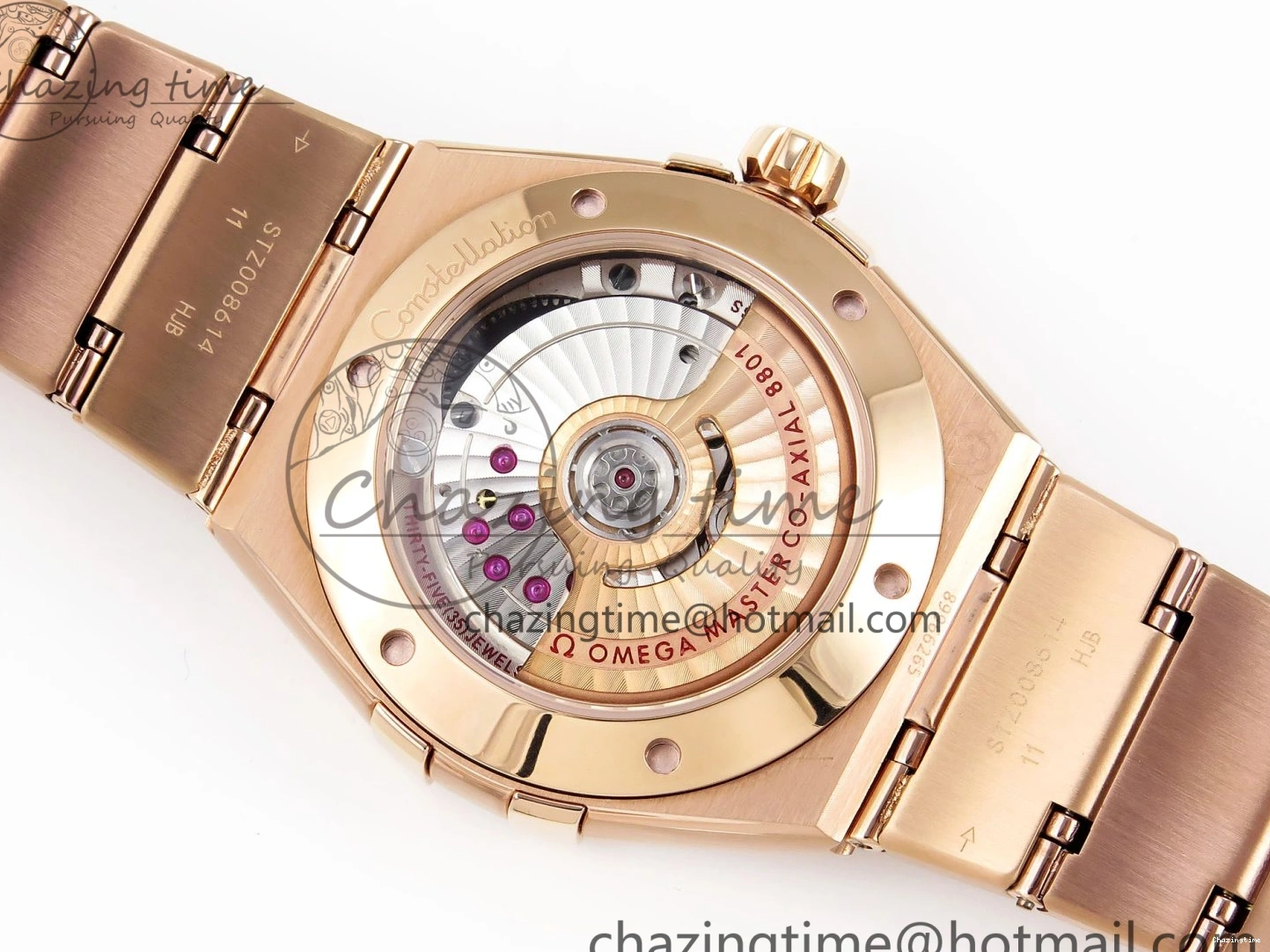 0202 DailyWear Constellation 39mm RG ASWF 1:1 Best Edition White Dial on RG Bracelet A 7781